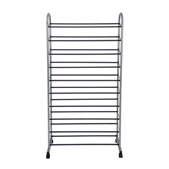 Simplify Gray 10-Tier Mobile Shoe Rack